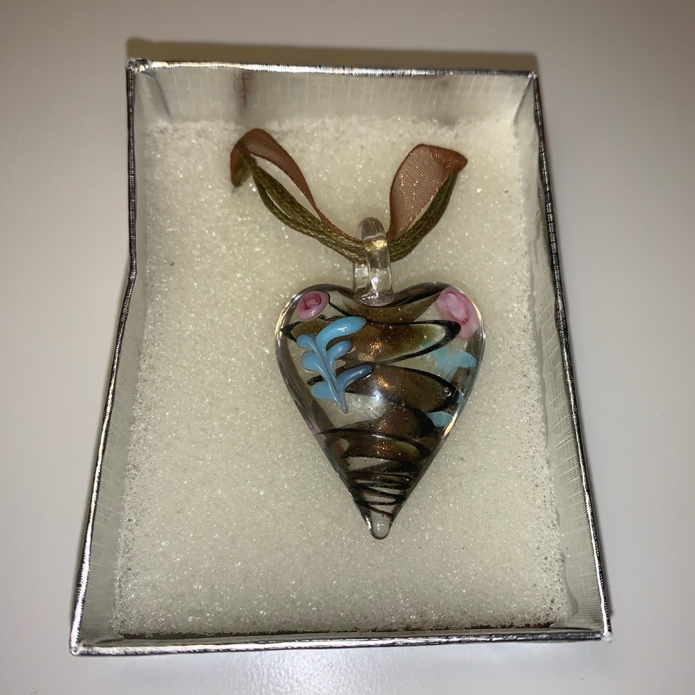 Italian glass necklace new